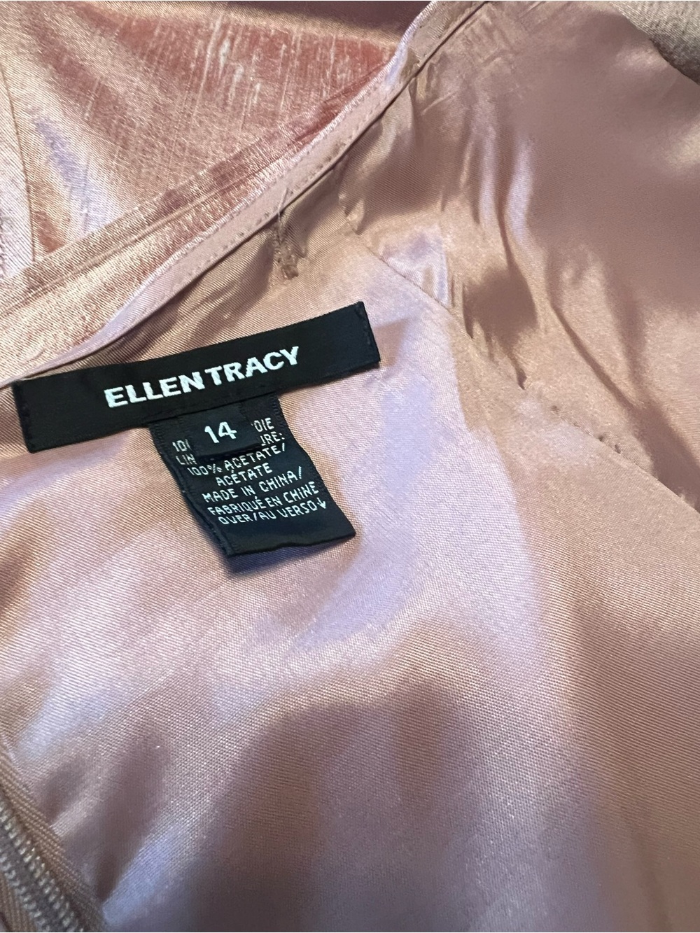 Ellen Tracy Rose Pink SilkTwo-Piece Skirt Set - Picture 9 of 16